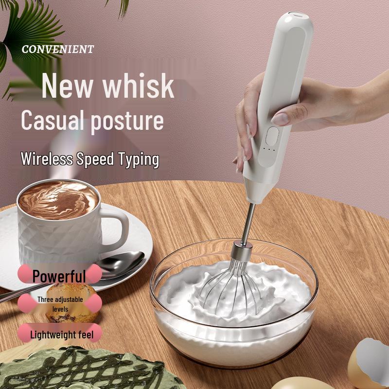 Compact Electric Egg Beater & Coffee Frother