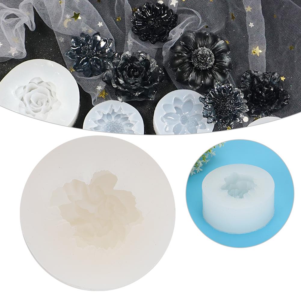 Crystal Silicone Flower Drop Mold DIY Hand Made Soap Aromatherapy Decoration Craft(Type 1 )