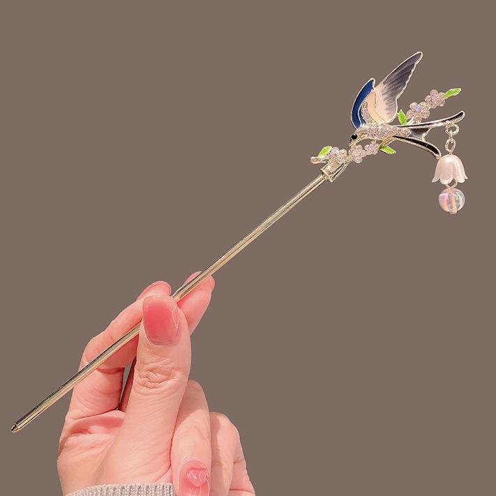 

Китайская заколка-кисть «Четыре сезона»: Ханьфу в древнем стиле с пресным жемчугом и классическим ципао из Цзяннаня, аксессуар для волос