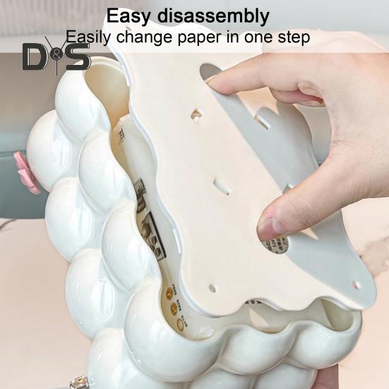 Tissue Box Storage Holder Large Capacity Spring Design Easy To Use Luxury Home Tissue Paper Organizer Desktop Decor