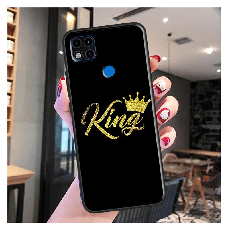 Niedliche König Königin Krone Weiche Hülle Für Xiaomi Redmi Note 11 Pro Note 10 Pro Note 9 Pro 10S 9S 8T 9A 9C 9T Hülle