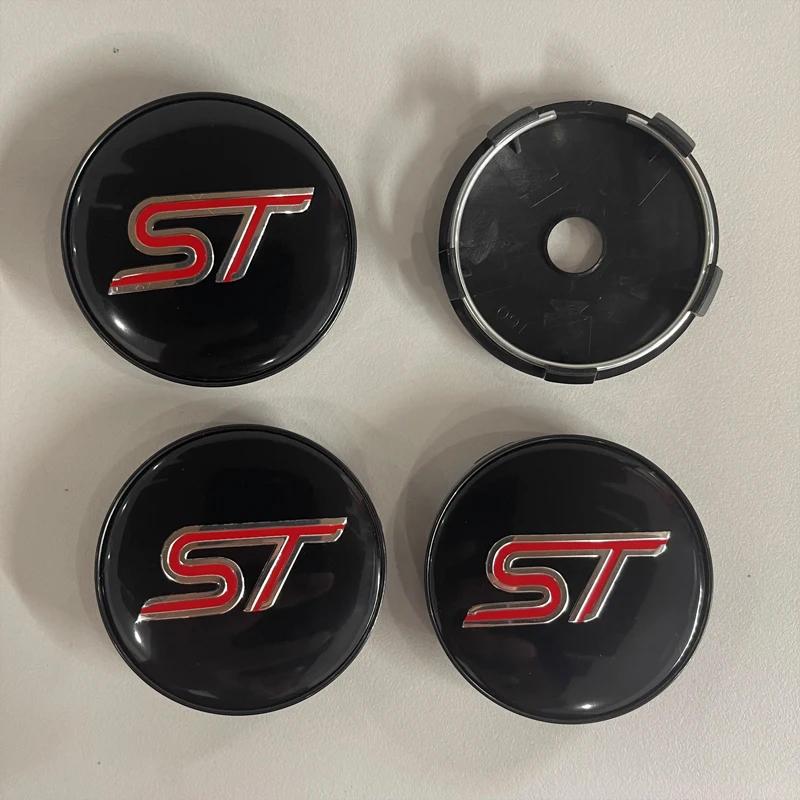 4Pcs 60mm Car Wheel Center Hub Cap Rim Cover For Ford ST Fiesta Focus Edition Puma X KUGA Mondeo Hn6  Ecosport Car Auto Accessories