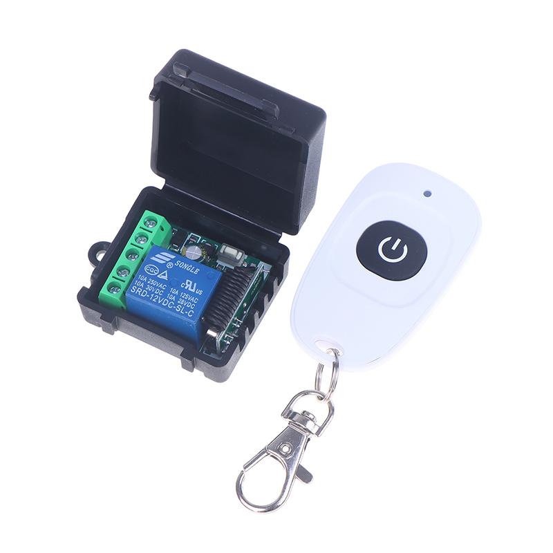 DC 12V 1CH Relay Receiver Module RF EV1527 Learning Code Transmitter Access Control 433Mhz Universal Wireless Remote Key Switch
