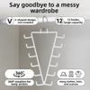 Space Saving Double Sided Hanger Metal Hat Rack Durable V Shaped Hanger  for Wardrobe