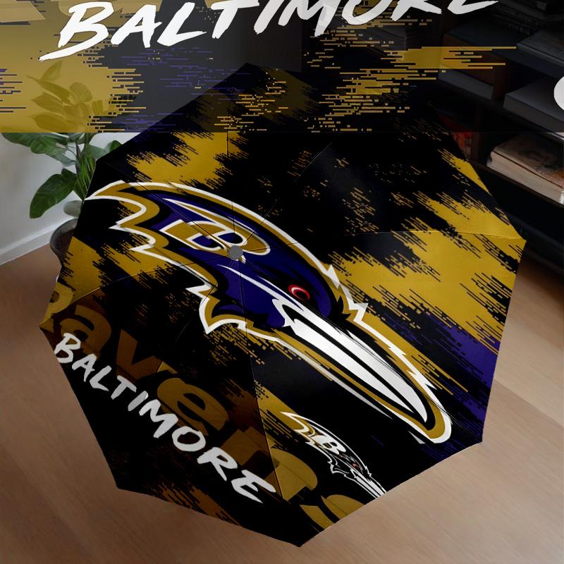 Baltimore Logo Art Umbrella 8-Frame for Travel, Camping, Casual Lightweight Portable Umbrella, Essential for Every Family Holidays Gift