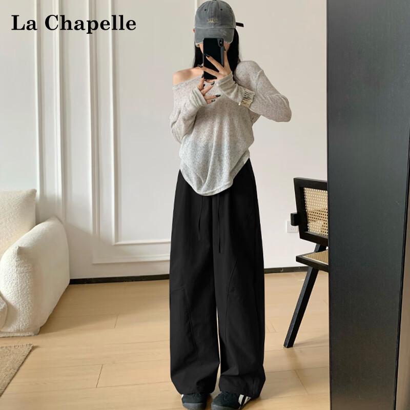 La Chapelle Women's American Retro High-Waist Loose Cargo Pants