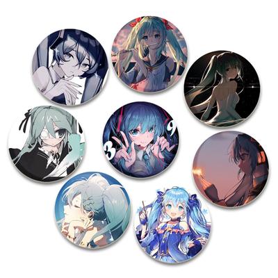 32/44/58mm Hatsune Miku Cartoon Figur Broschen Cosplay Anime Sänger Abzeichen für Kragen Rucksack Hut Zubehör handgemachte Emaille Pins Geschenke