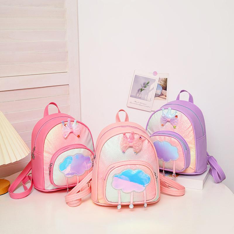 Adorable Floral Pattern Hard Shell Backpack For Kindergarten Kids Unisex