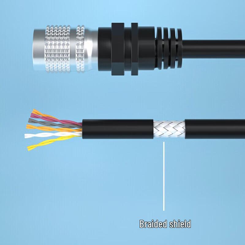 Baisende 8m Hirose 12-Pin High-Flex Trigger/Power Cable for Dahua Industrial Cameras