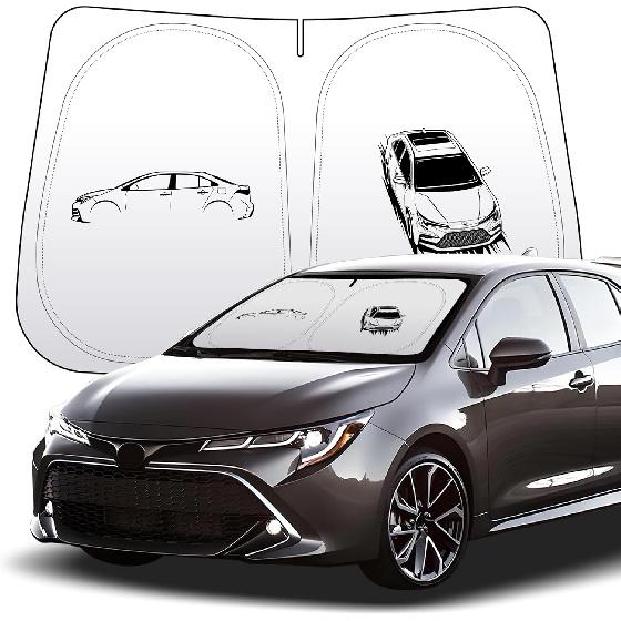 Thickened 2-Layer Windshield Sun Shade Fit for Toyota Camry XV80 2025 Car Front Window Covers Sun Visor Protector Foldable Blocks UV Rays Sunshade
