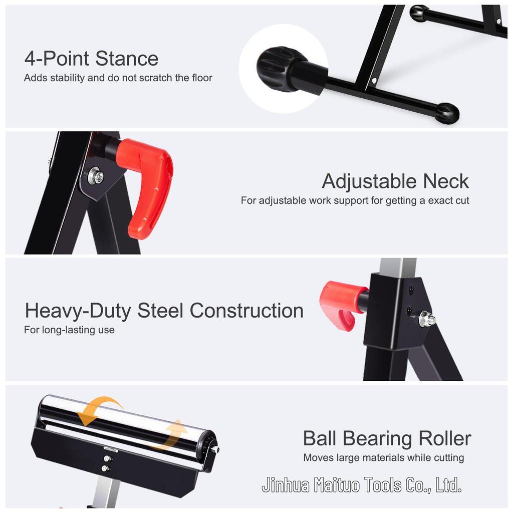 LUXTER Rockers Large Board Bracket Table Saw Attachment - One-Person Operable A-Frame Roller Connector