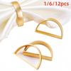 1/6/12pcs D-shaped Napkin Ring Buckles Modern Minimalist Dinnig Table Decoration  Kitchen