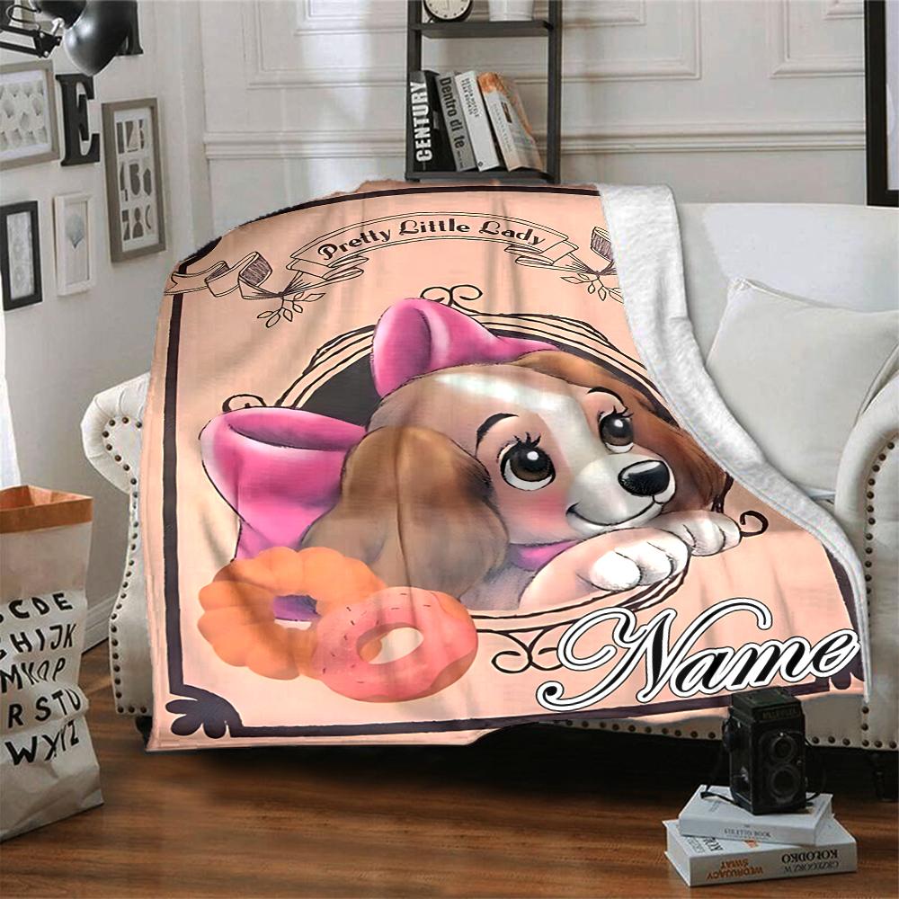 Custom Name "Adventurous Forest Friends" blanket for Couch & Bed, Plush Cozy Fuzzy Blanket Super Soft & Warm Blankets for Fall and Winter. 0908424