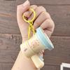 Candy Color Recording Speaker Music Keychain Cartoon Bear Handheld Speakers Toy  Bag Charm