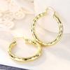 CAOSHI Vintage Exaggerated Hoop Earrings for Women Gorgeous Gold Color Earring Accessories Fashion Female Wedding Party Jewelry