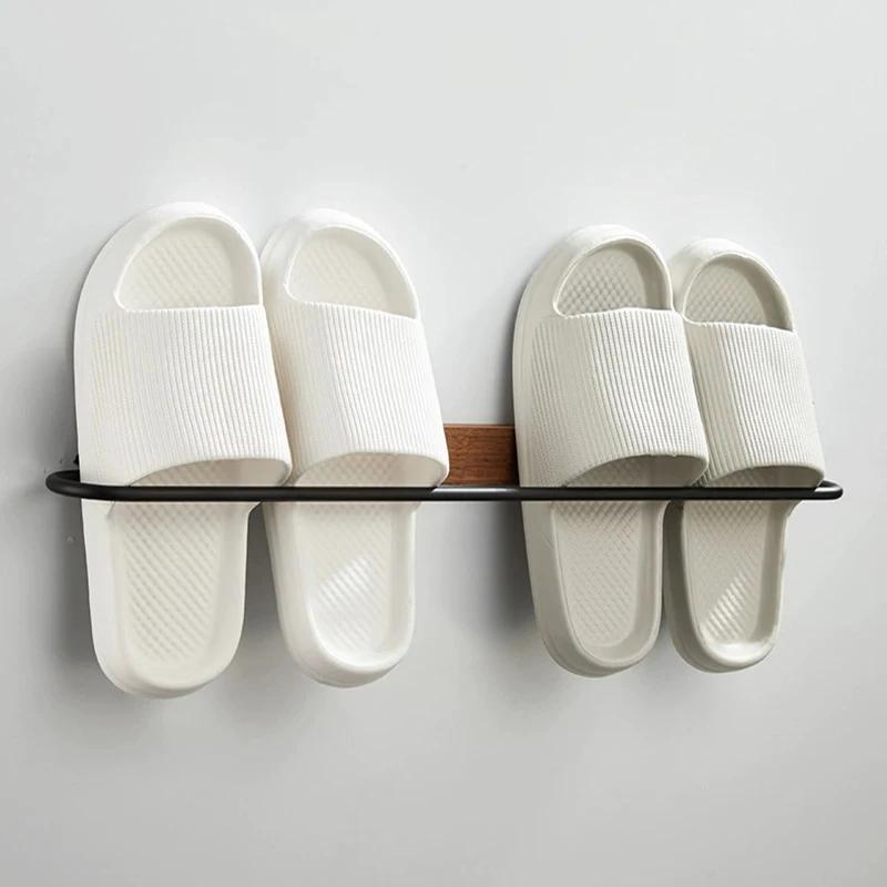 Light Luxury 35/55cm Towel Rack Bathroom Towel Rack Black Walnut Creative Single Pole Bathroom Rack Bathroom Accessories