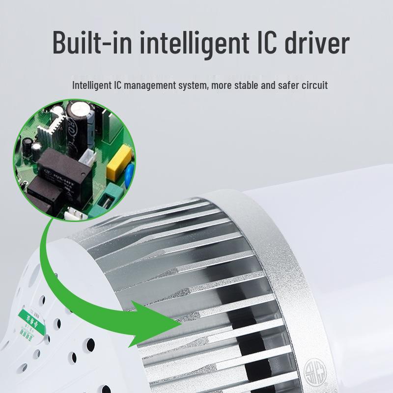 Super Bright LED Energy-Saving E27 Screw Base Round Silver Light Bulb for Home