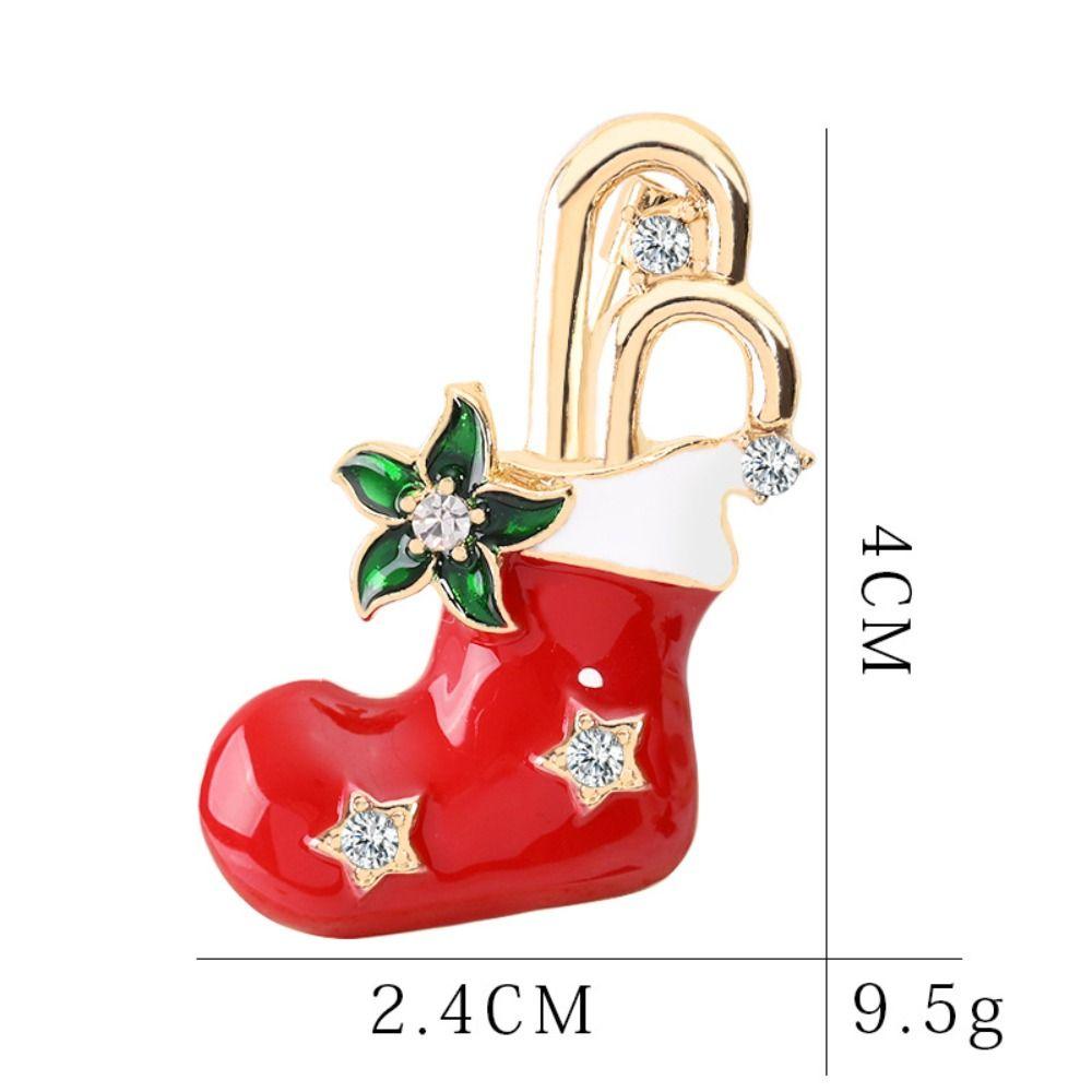 Snowman Santa Rhinestone Badge Fashionable New Year Pins Christmas Brooch  New Year Jewelry