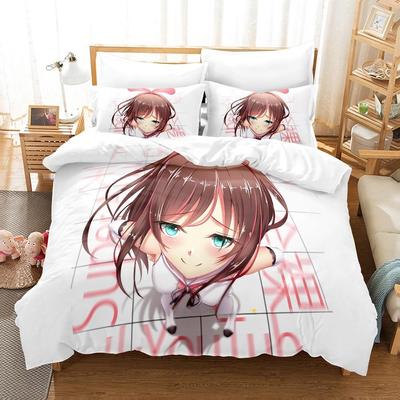 Impresión 3D Anime Kawaii Niñas Kizuna AI Juego de Ropa de Cama Individual Twin Full Queen King Size Juego de Cama Adulto Niño Dormitorio Juegos de Fundas Nórdicas