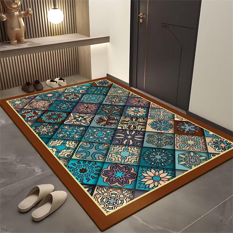 Bathroom Waterproof Non-slip Wear-resistant Carpet Kitchen Floor Mat Door Mat Resistant Non-Slip Washable Foot Mat  Entrance Doormat