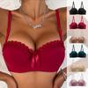 Girls Bra Embroidered Butterfly Underwire Underwear Non-slip Fashion Ladies Sexy Big Breasts Show Small Bra