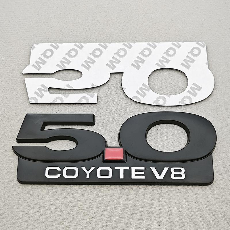 3D Metal Car Sticker 5.0 COYOTE V8 Logo Badge Rear Trunk Fender Side Emblem For Ford Mustang GT500 Cobra Focus Mondeo Accessorie