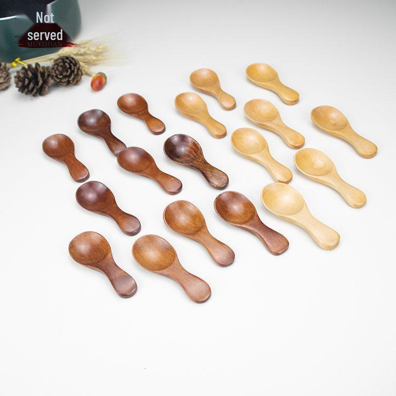 Refined Wooden Spoon for Tea, Milk Powder, and Desserts - Engravable Design