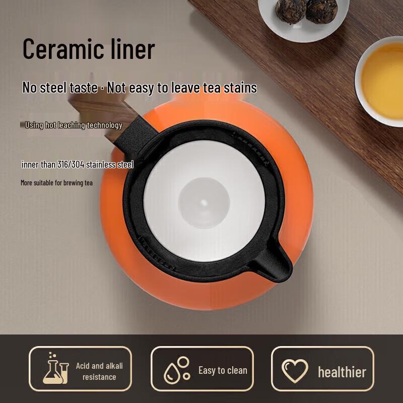 TOMIC 1.5L Smart Temperature Display Insulated Tea Pot with Titanium Infuser