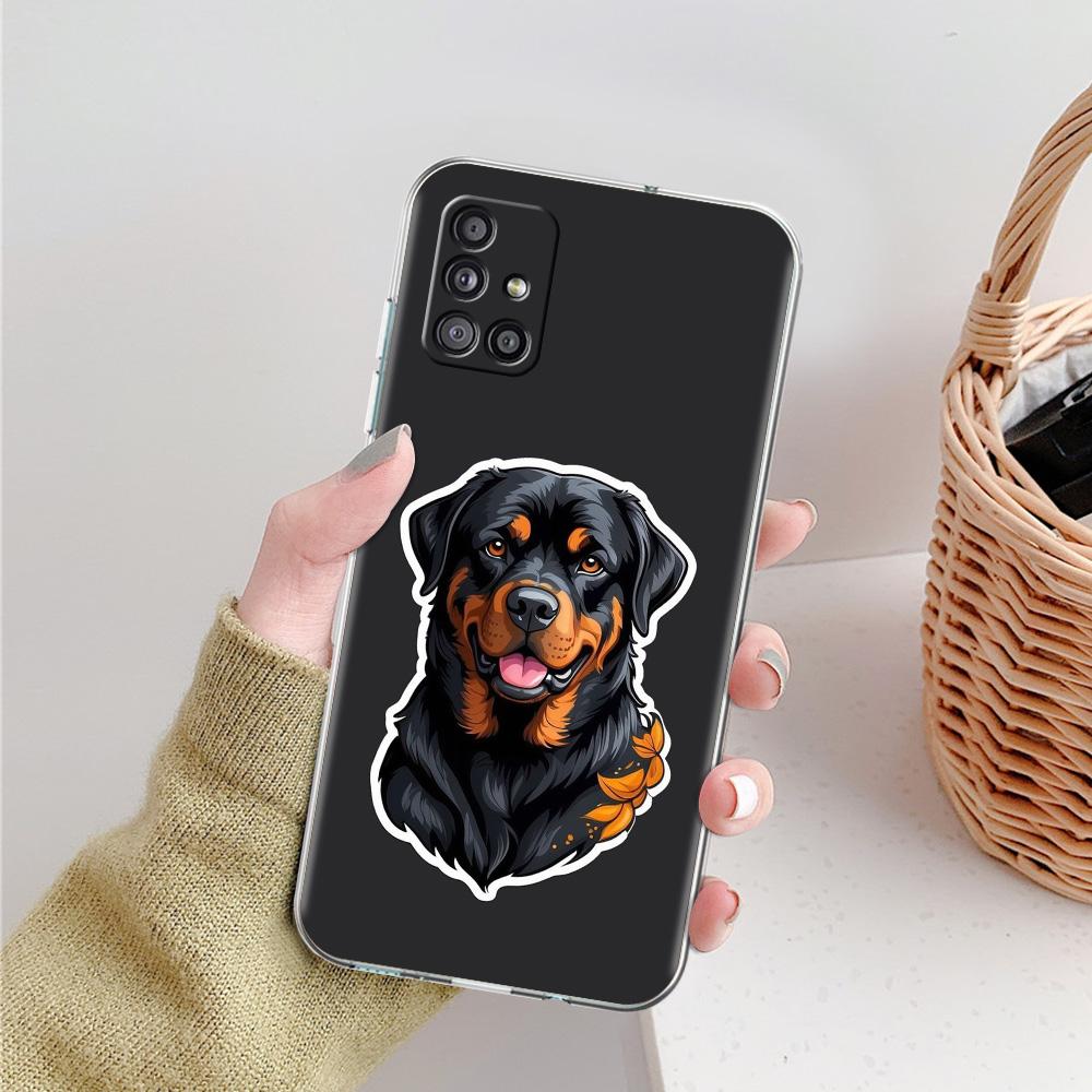 Phone Case For Samsung A15 A13 A35 A55 A51 A71 A41 A31 A21S A03S A05 A17 A23 A25 A33 A53 A73 5G A07 4G Cover Rottweiler Dog