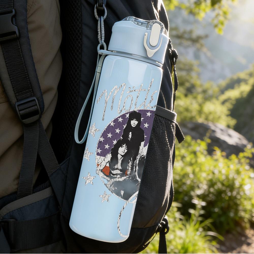 1PC Dark Rock Band Vintage Collage Portrait Print 750ml Portable Sports Water Bottle Leakproof Gym Outdoor Travel Drink Cup