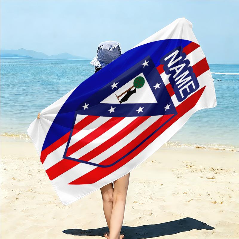 Personalized Flamengo Team Crest Beach Towel Microfiber Beach Towel Thin Absorbent for Beach Swimming Yoga Bath Sports. 0910171