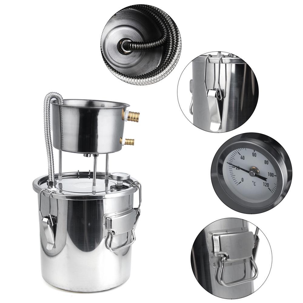 304 Stainless Steel Distiller Moonshine Still Alcohol Mashine Home DIY Brewery Whisky Water Wine Brewing Kit Wine Making Boiler 11L