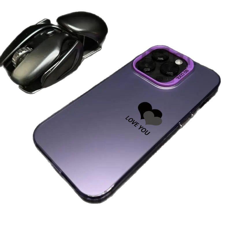 Trendy Brand Love Heart iPhone 17 Pro Laser Shell: Drop-proof, Hard Case Compatible with 15, 14, 12, 11, Xs Max, 8.