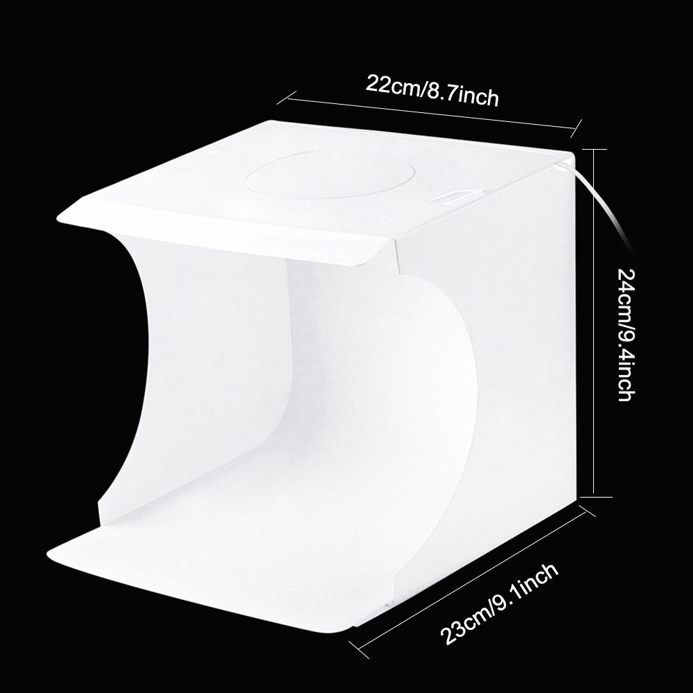 PULUZ Mini Klapp Leuchtkasten Fotografie Foto Studio LEDs Panel Licht Softbox Foto Hintergrund Kit