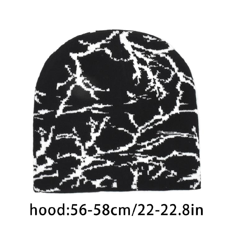 Slouchy Cotton Beanies Winter Warm Skull Cap Knitted Beanie Y2k Accessories