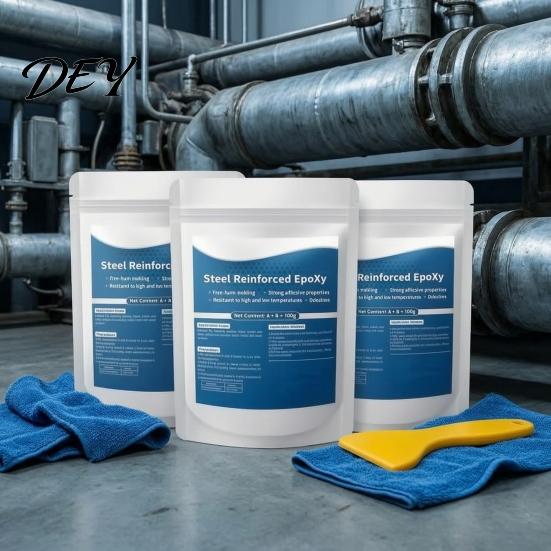 Mastic époxy renforcé à l'acier pour réparation de pierre céramique, Kit de mastic étanche résistant à la chaleur, Mastic polyvalent Argile AB pour métal, bois, carrelage, céramique