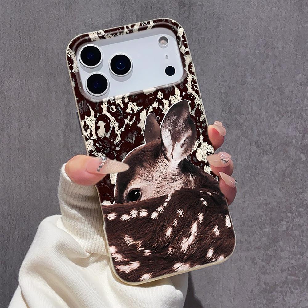 Lace Moose Phone Case For IPhone 17 Air 16 Pro Max Case IPhone 13 15 11 12 14 Pro Max 15 Plus Shockproof Cover