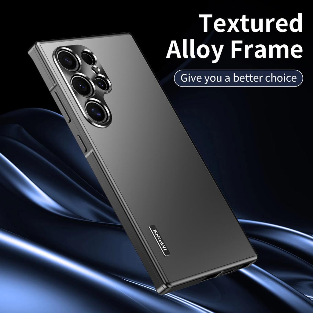 Für Samsung Galaxy S23 S24 S25 Ultra 5G Hülle Mattes Magnetisches Metallmaterial Ultradünn S24Ultra S25Ultra Schutzhülle