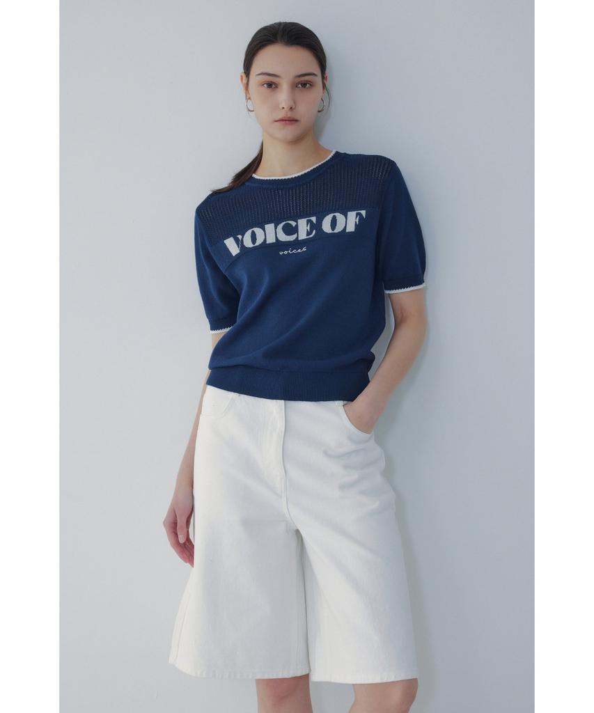 Bobeu Lettering Jacquard Knit Pullover_Navy 7156250005