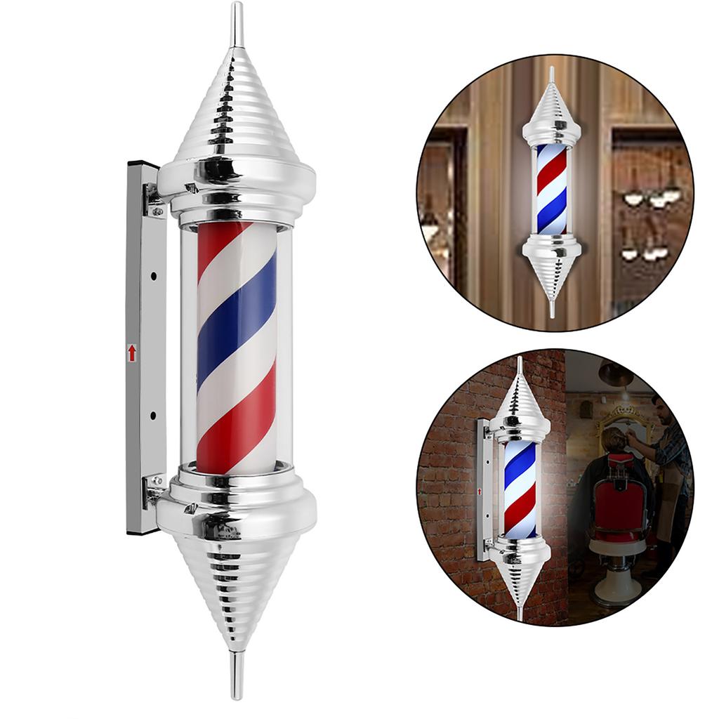 Waterproof LED Barber Shop Sign Rotating Illuminating Pole Bright Stripe Light for Hair SalonUK