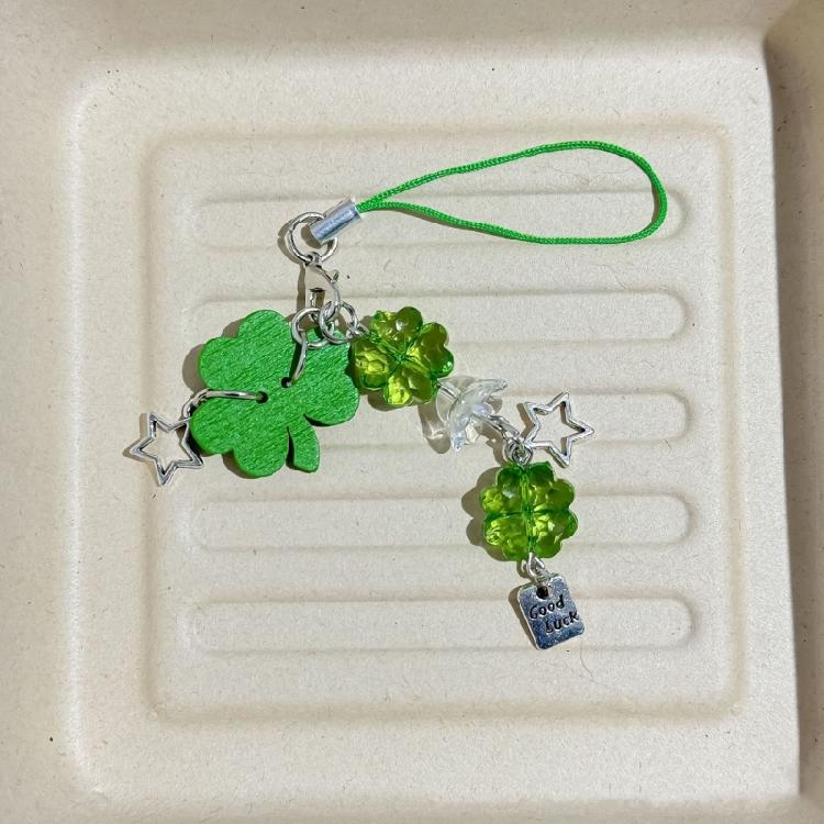 High Quality Beaded Clovers Keychain Sturdy Phone Pendant Phone Charm Accessory for Personalizing Your Phone or Bag