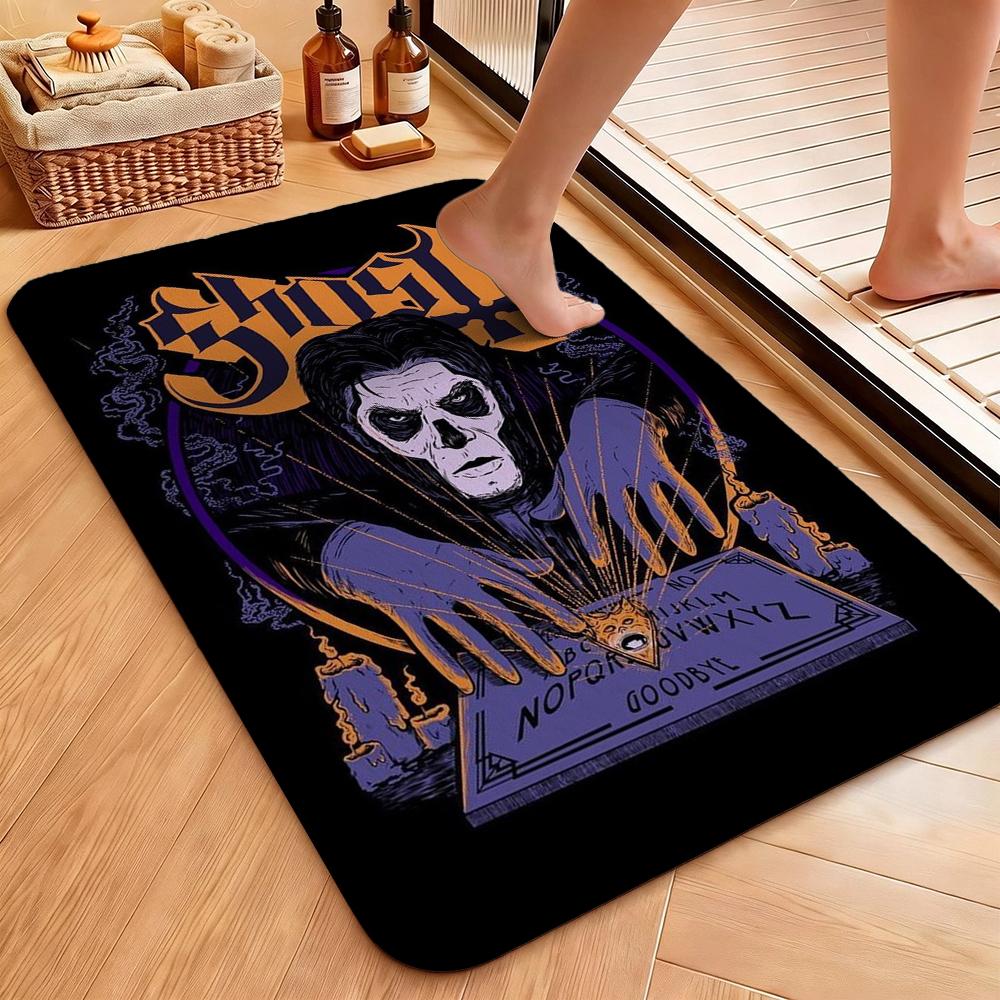 Dark Gothic Skeleton Bishop Rectangular Rug Soft Nonslip Carpet For Hallway Doorway Kitchen Home Decor Great Holiday Gift