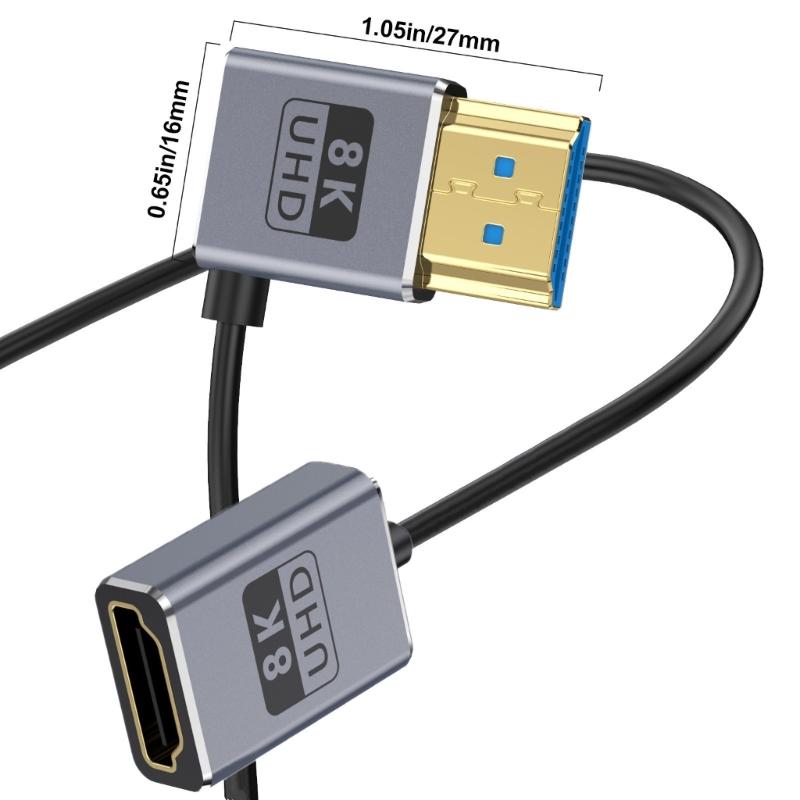 Thin Coiled 8K60hz 2.1 Video Cable 48Gbps with Spring Designing Cord Enhances Flexibility and Durability 70CM 27.56in