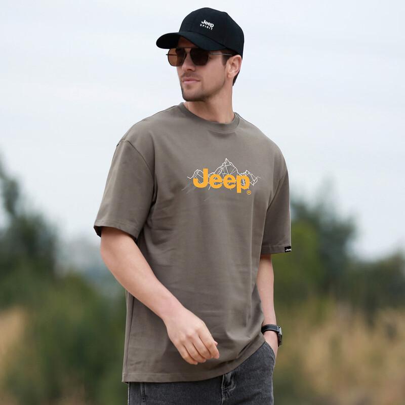 JEEP Men s 100% Cotton Crewneck Short Sleeve T-Shirt 2XL