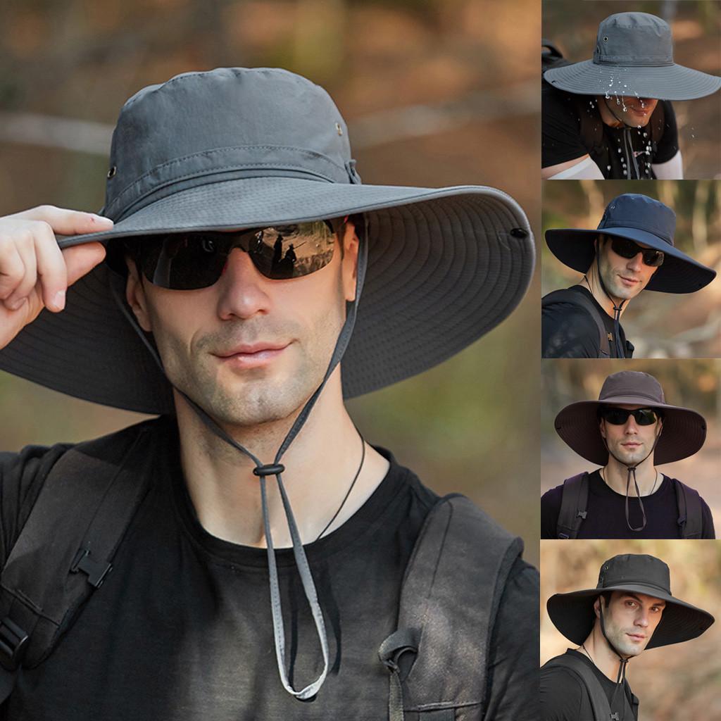 Mens Waterproof Outdoor Sun Protection Breathable Fisherman Cap