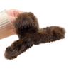 Leopard Print Plush Claw Clip for Women: High-End 2025 Large Hair Accessory for Autumn/Winter Updo