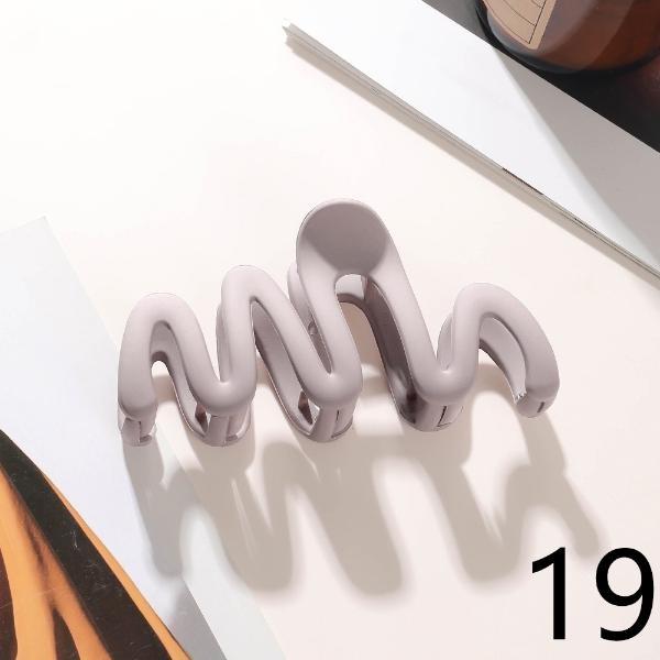Fashion High Ponytail Hair Clip Pure Color ABS Shark Hair Claw Women Back Head Frosted Girl Hairpin Anti-sagging Hairstyle