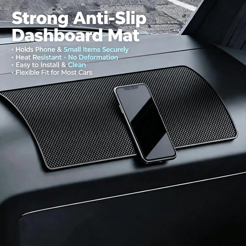 Car Non Slip Mat Sticky Anti Slip Pvc Pads Heat Resistant Dashboard Phone Sunglasses Holder Interior
