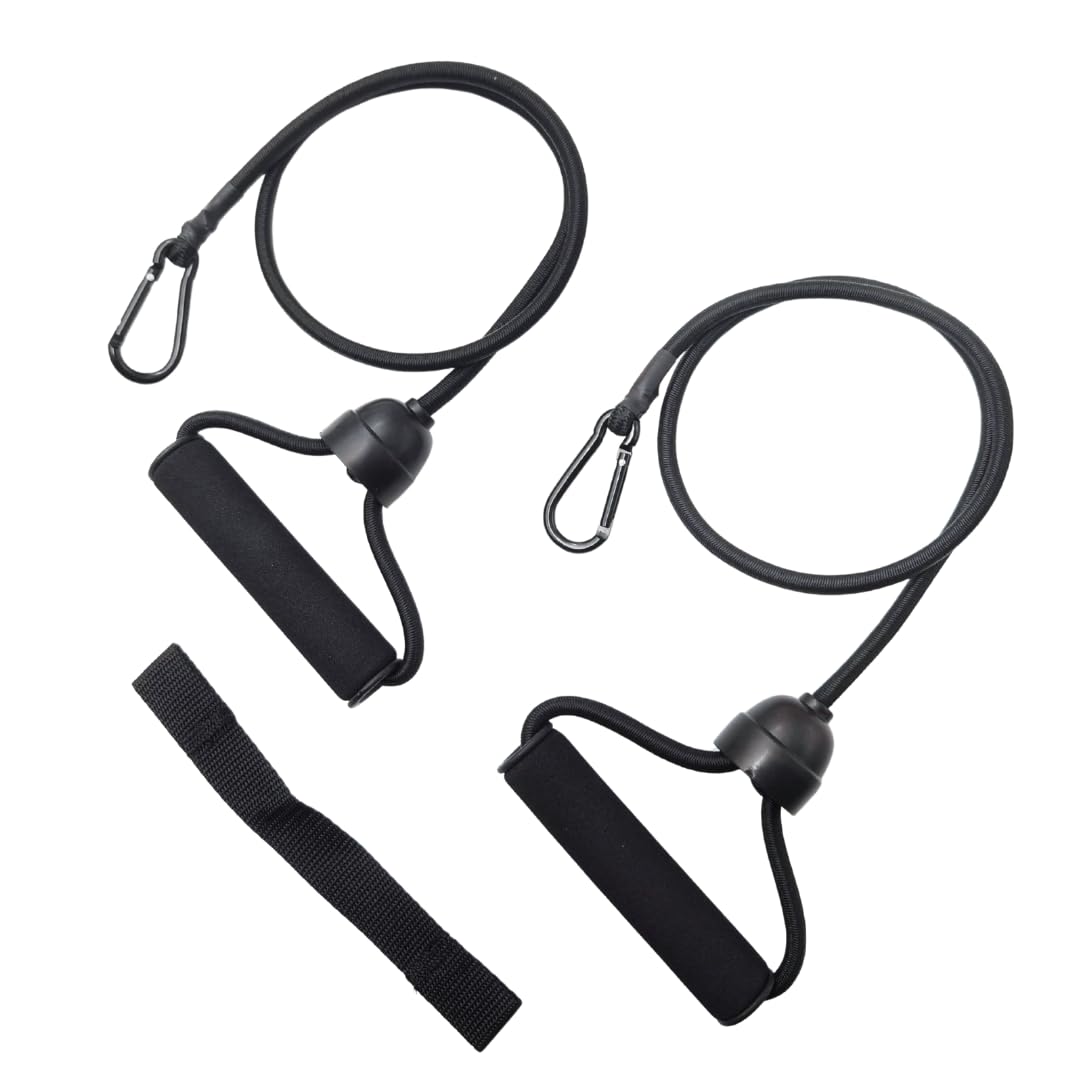 

ONIPAX Stepper Resistance 1 Pair with Handles Connecting Straps Strength Home Gym Fitness Exercise Bands for Steppers and Vibration Machines Bands, & чёрный