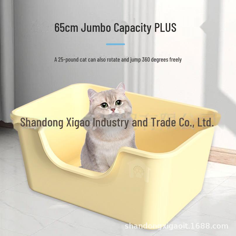 Spacious Thickened Semi-Enclosed Cat Litter Box